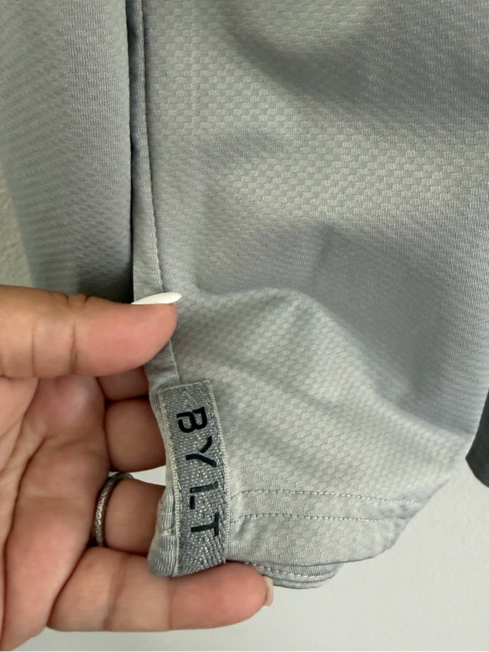 BYLT The Circuit Henley Hoodie Mens XXL Gray Lightweight Pullover Athletic 1/4 - Picture 5 of 6